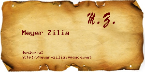 Meyer Zilia névjegykártya